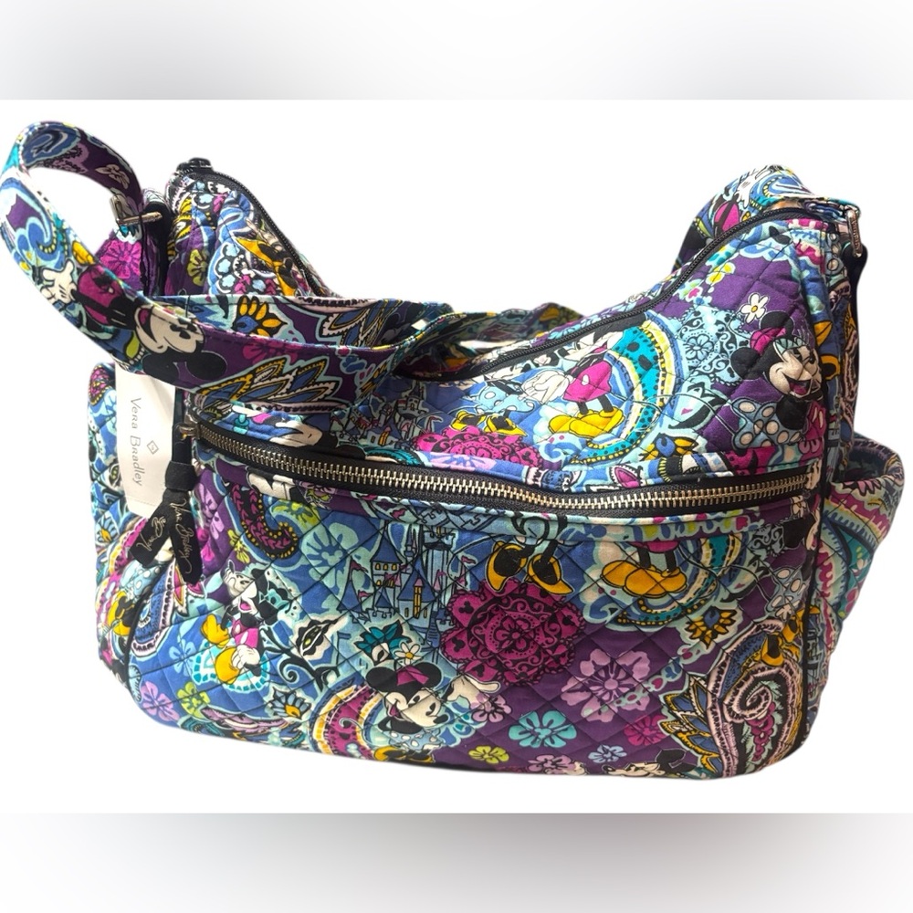 Vera Bradley Purple Blue Multicolor Quilted Crossbody Bag